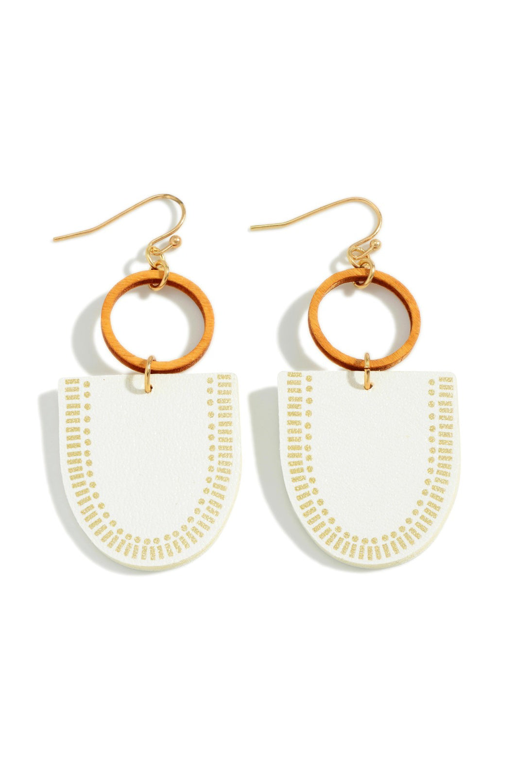 Leather and Wood Earrings