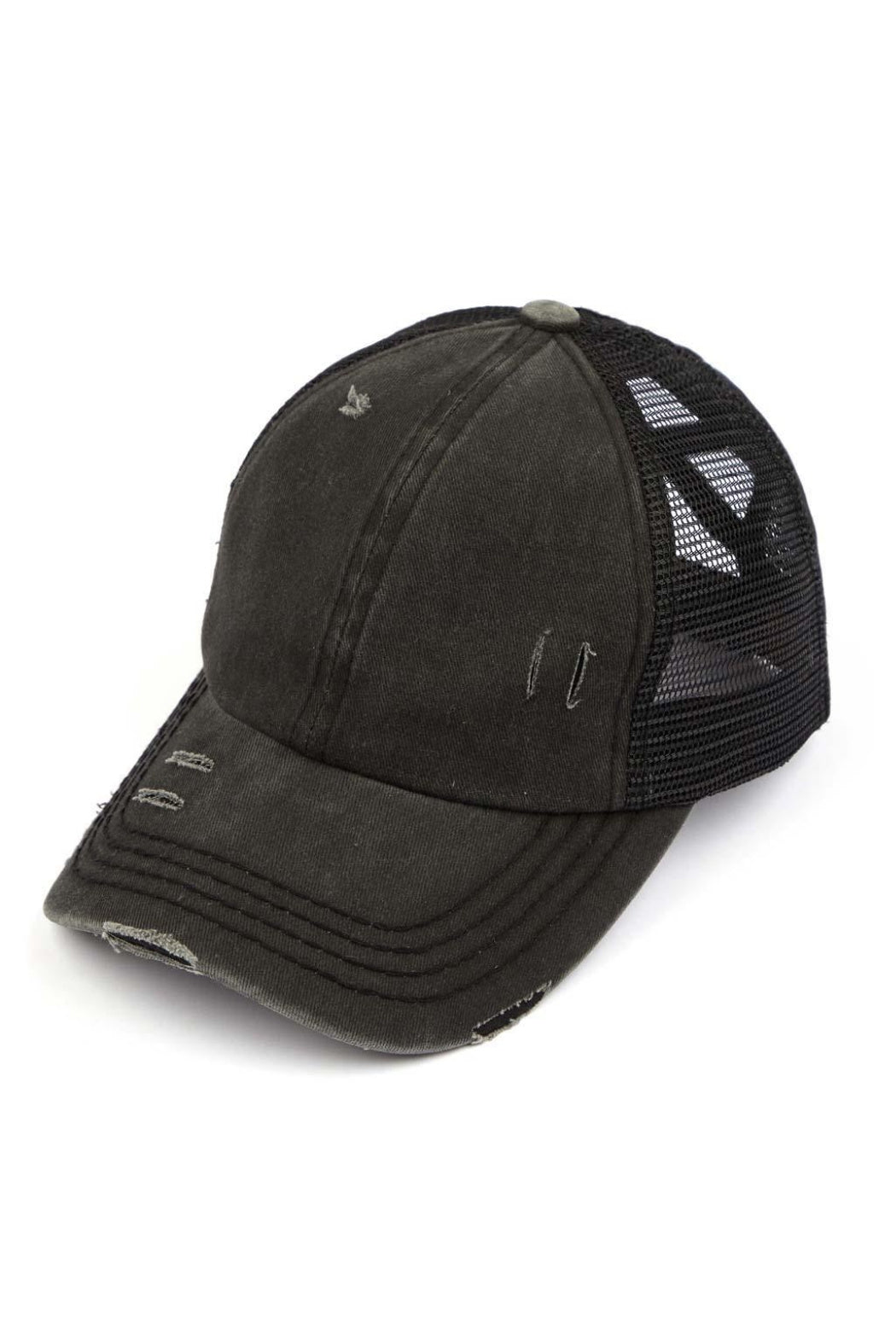 Criss-Cross Pony Tail Baseball Cap - Embellish Your Life