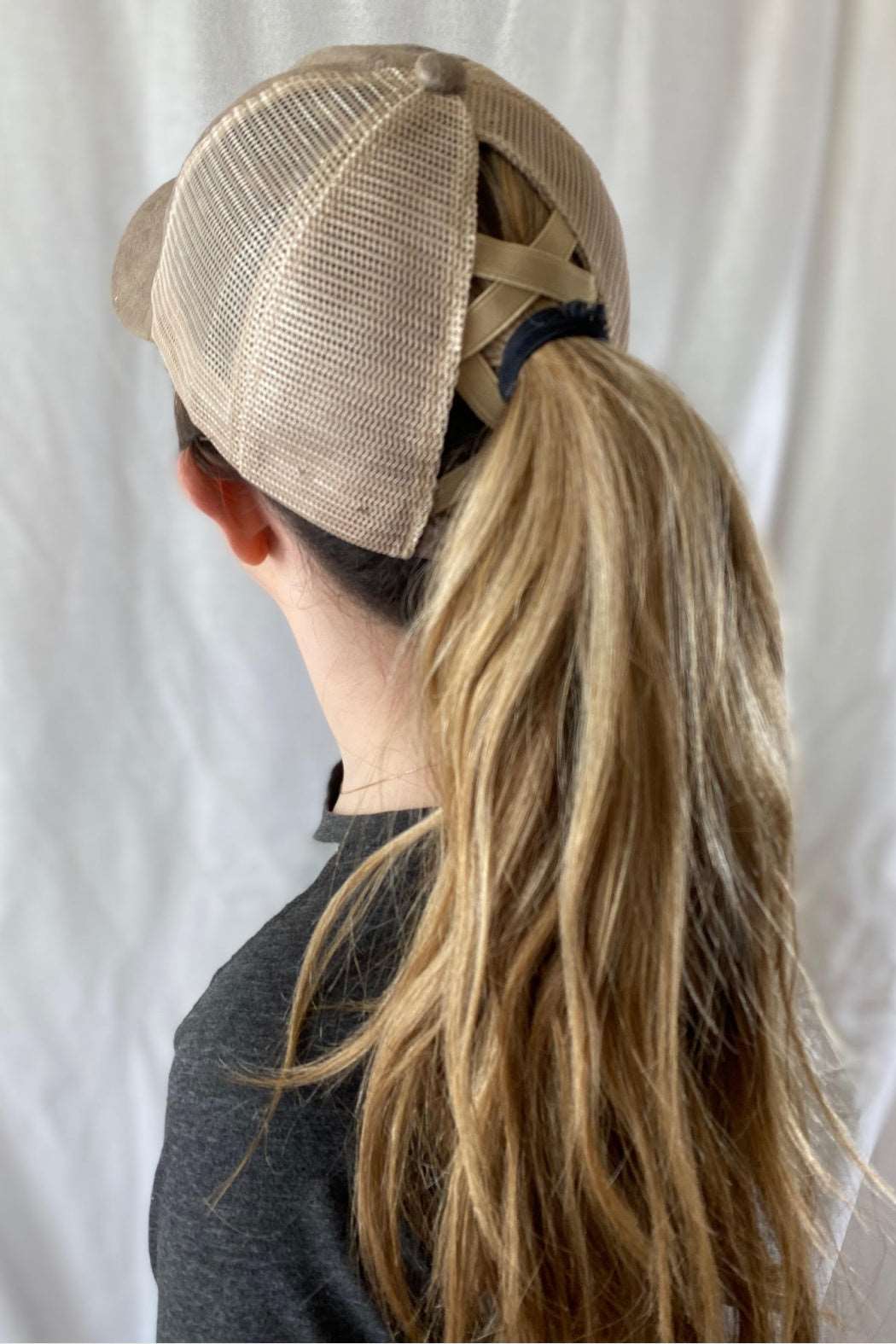 Up-Cycled Textured Suede Baseball Cap - Embellish Your Life
