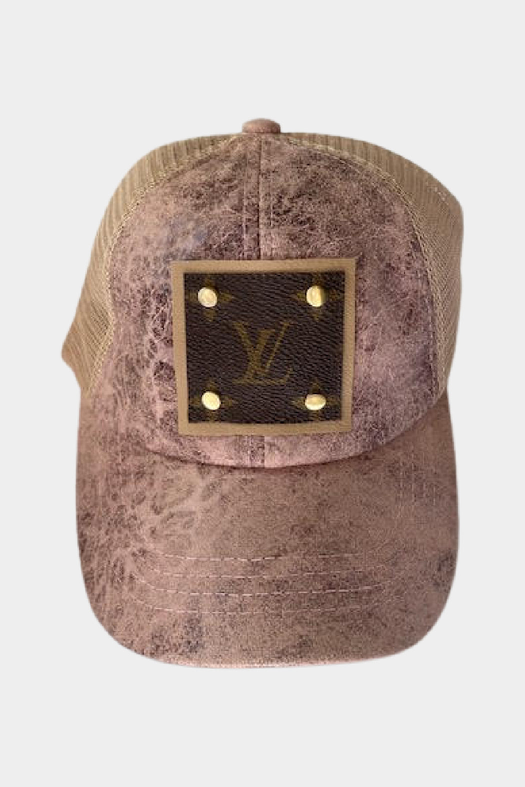 Up-Cycled Textured Suede Baseball Cap - Embellish Your Life 