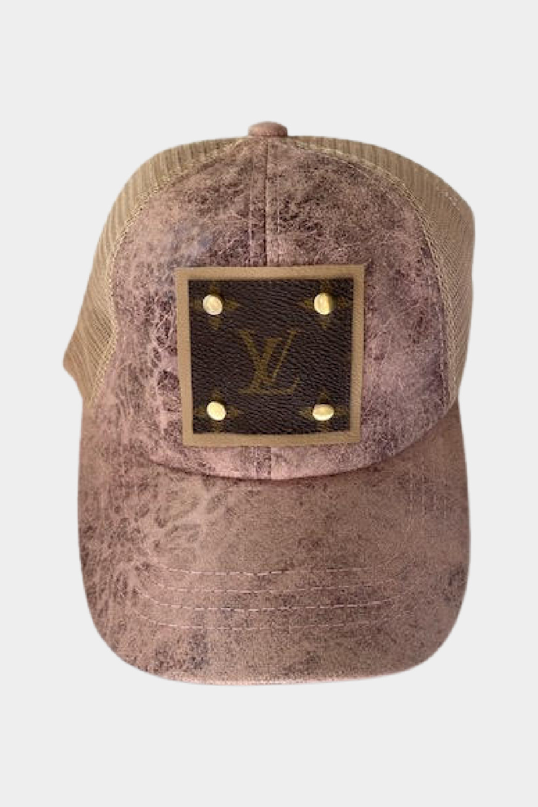 Up-Cycled Textured Suede Baseball Cap - Embellish Your Life