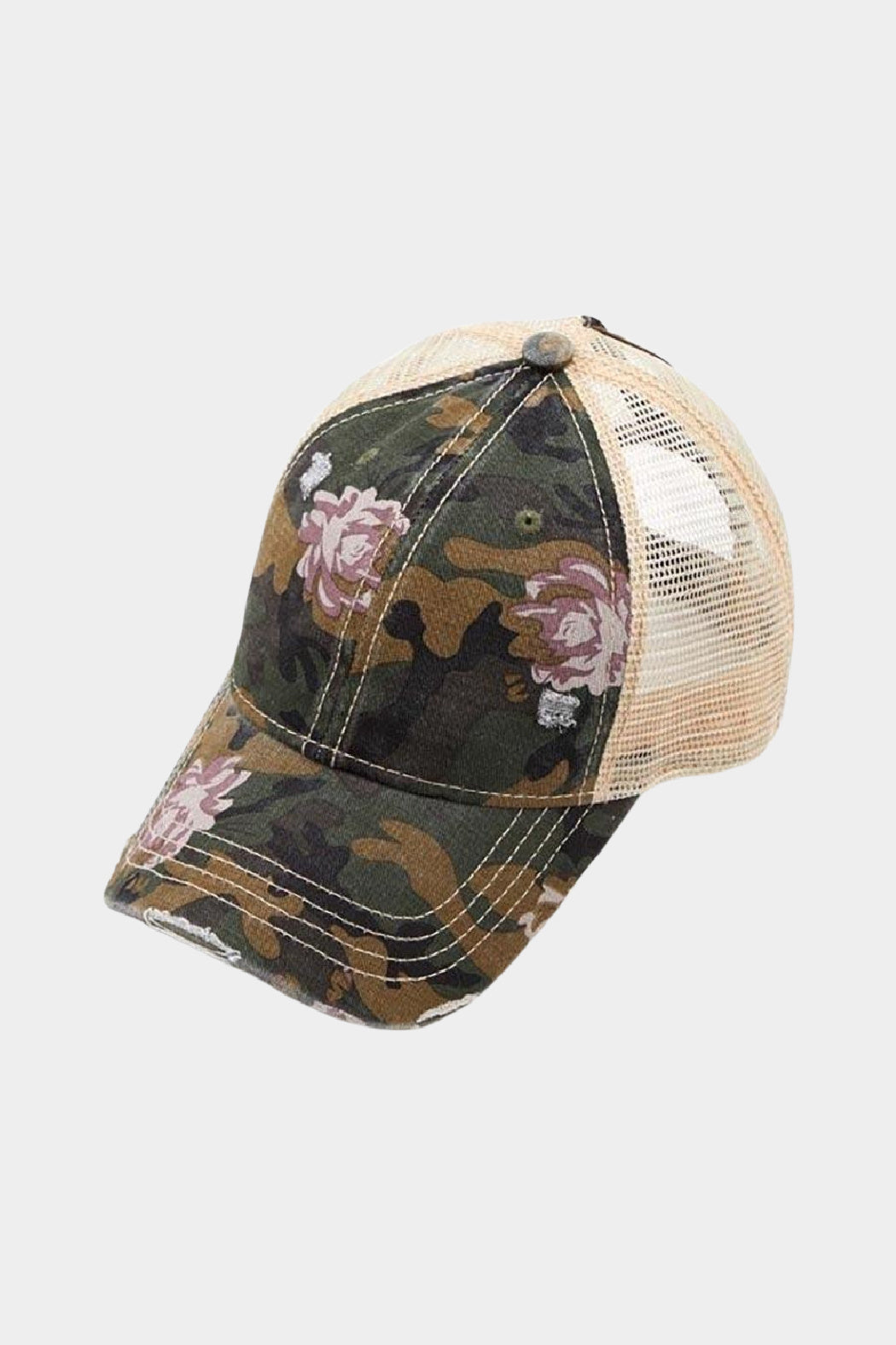 Camo and Roses Baseball Cap