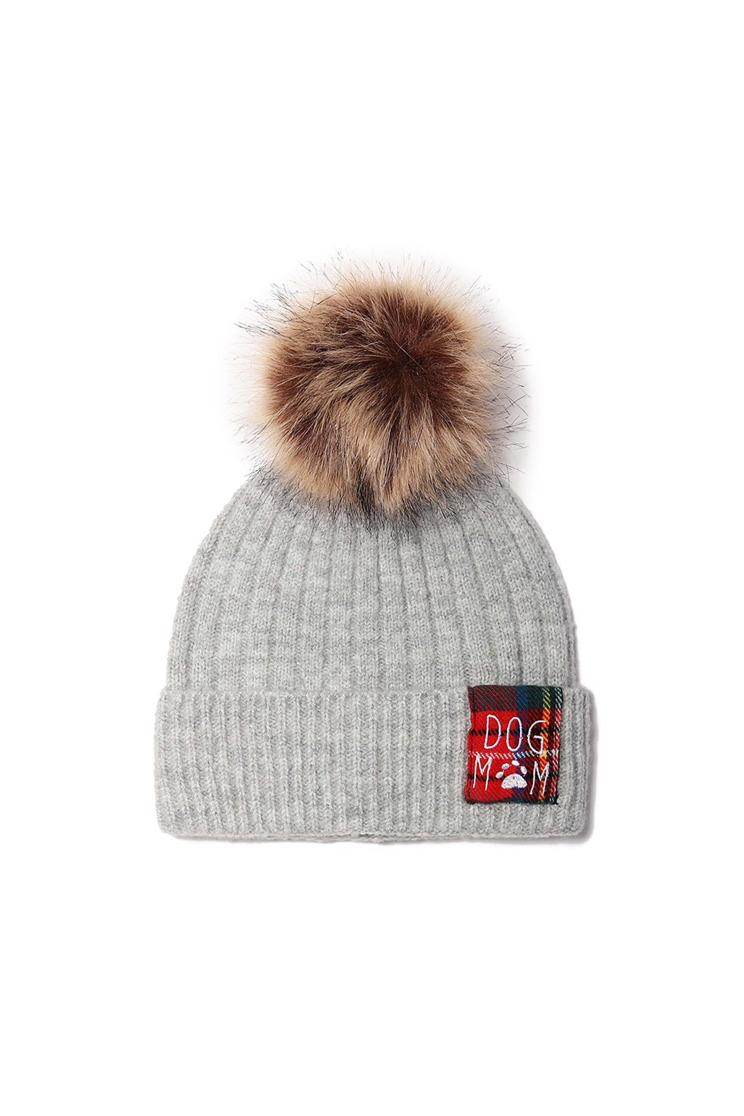 Embroidered Dog Mom Beanie