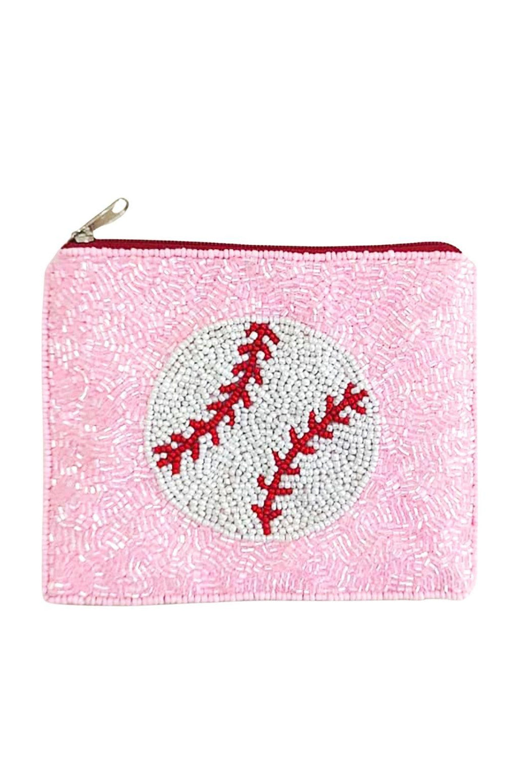 Baseball Beaded Pouch Bag