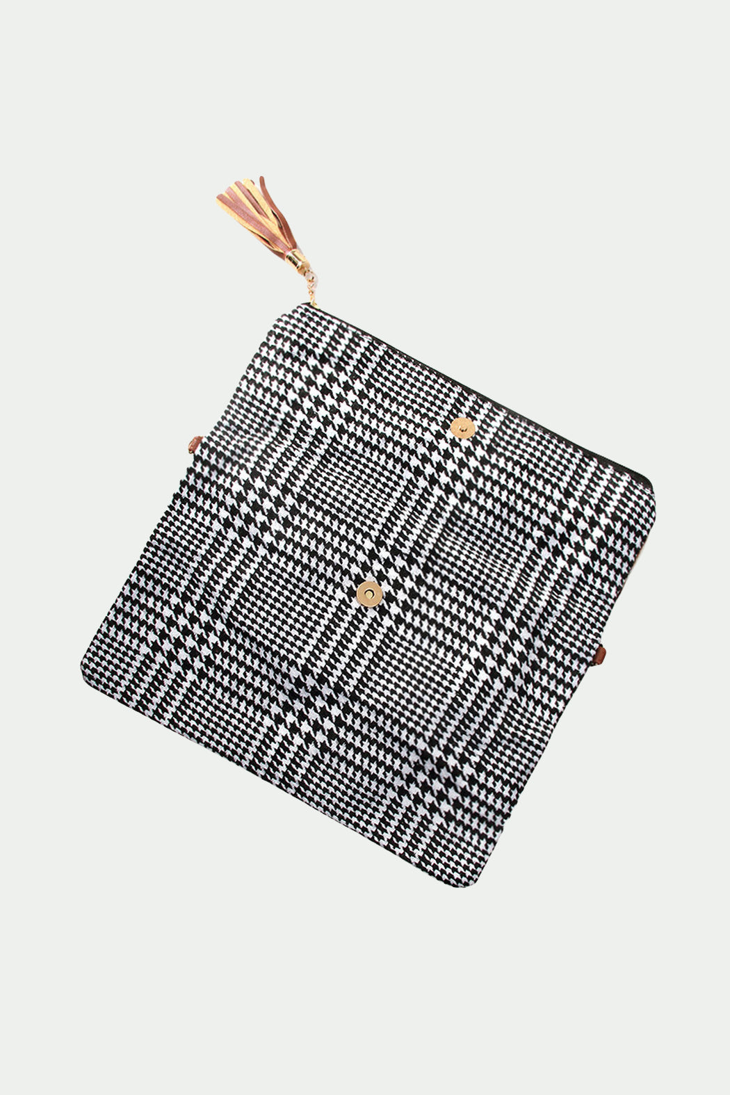 3 -in-1 Tartan Plaid and Houndstooth Cross Body Bag - Embellish Your Life