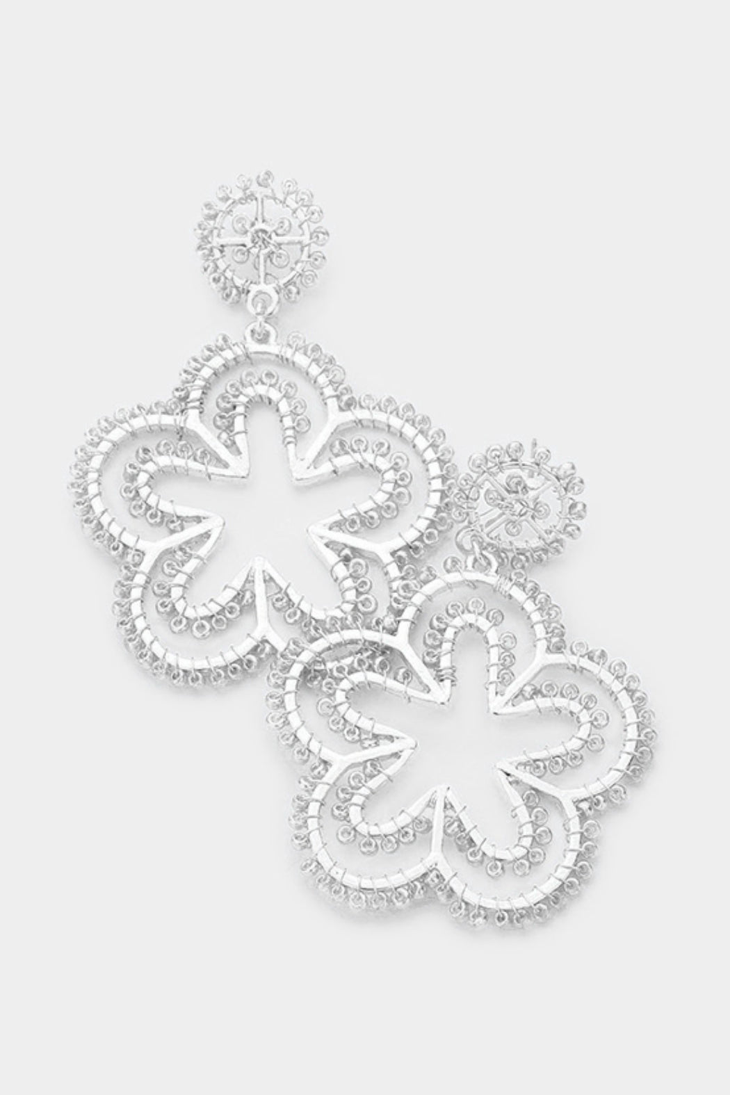 Bead Wire Flower Earrings - Embellish Your Life