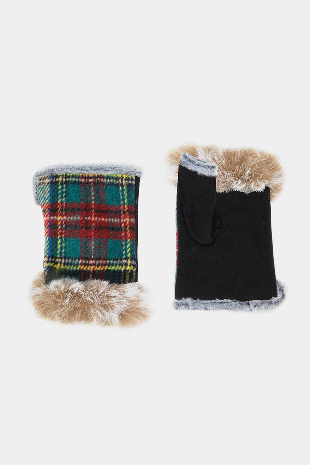 Plaid Fingerless Gloves - Embellish Your Life