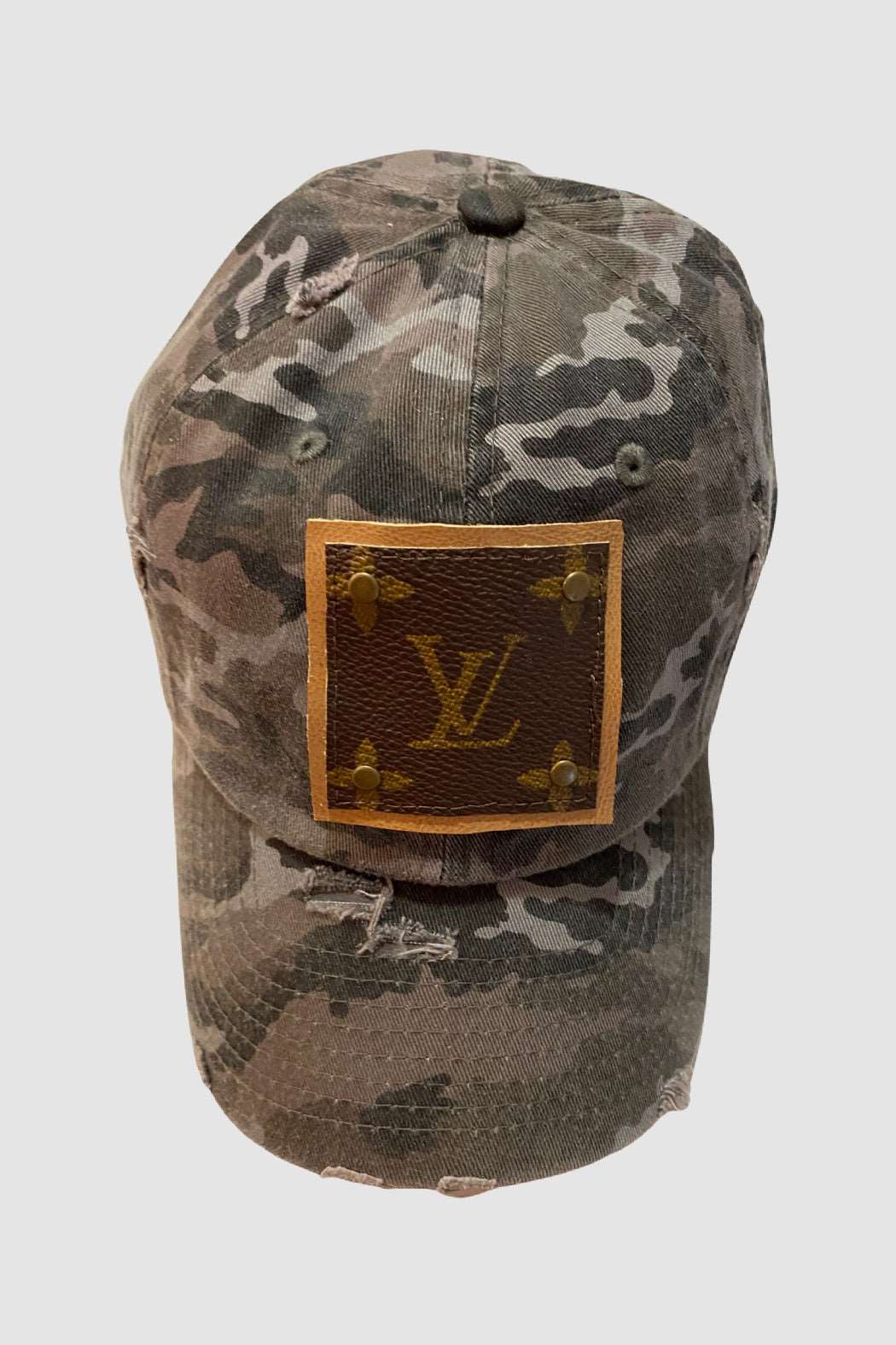 Up-Cycled Black Camo Cap - Embellish Your Life