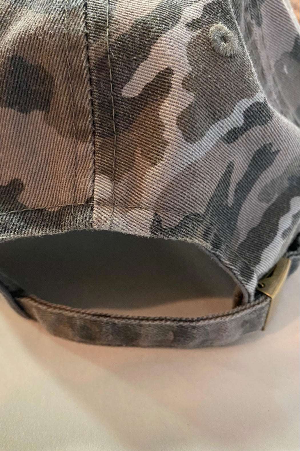 Up-Cycled Black Camo Cap - Embellish Your Life