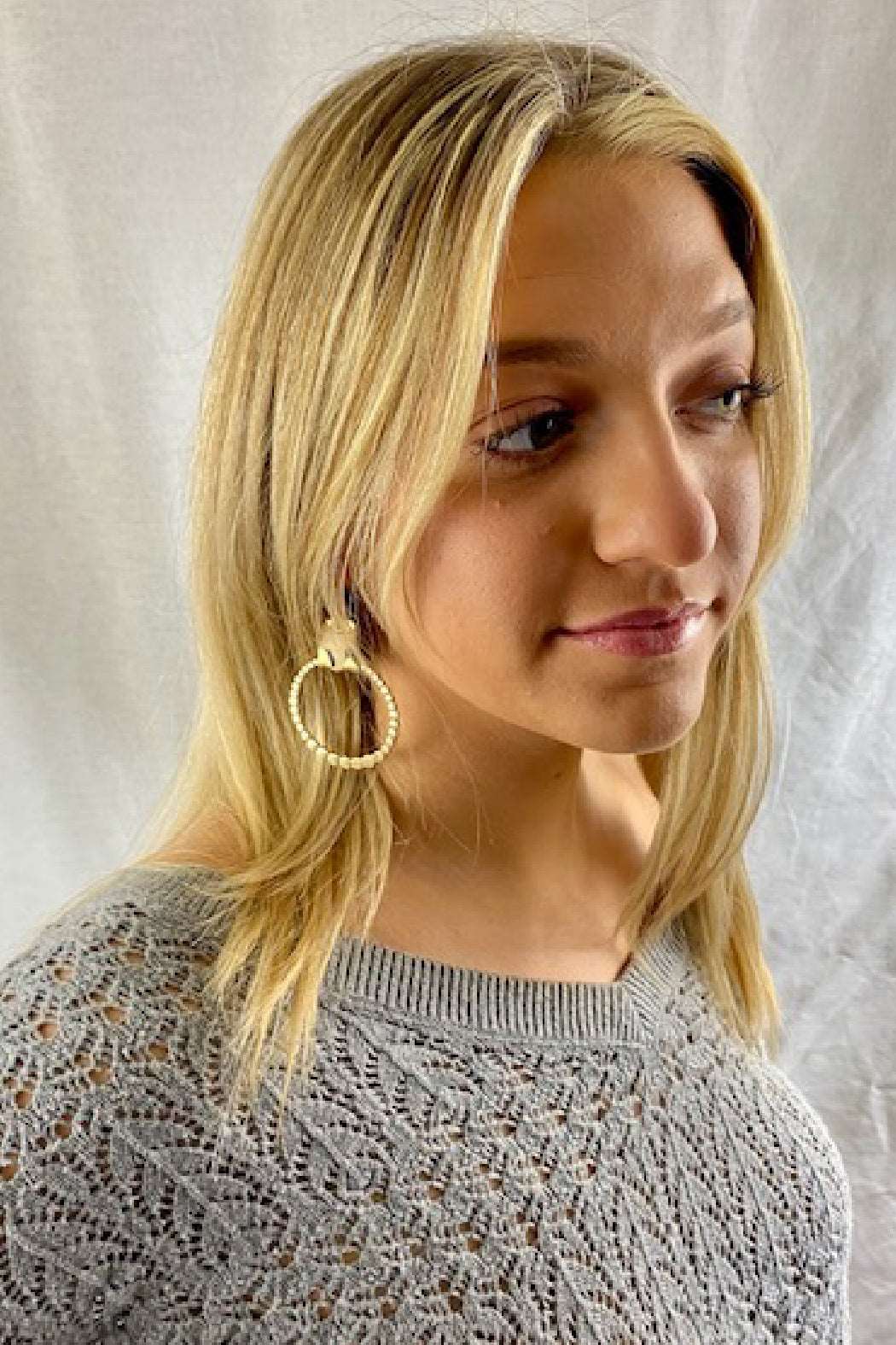 Leopard Tab Hoop Earrings