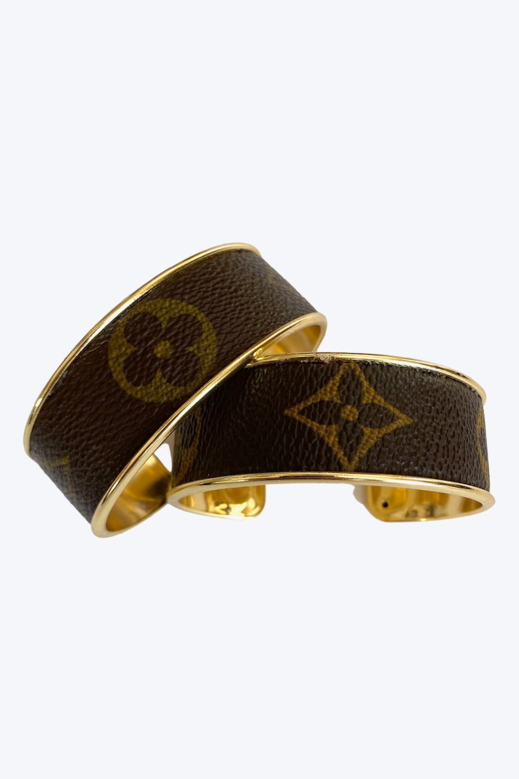 Louis Vuitton Upcycled 18K Gold Plated Cuff Bracelet display picture 1