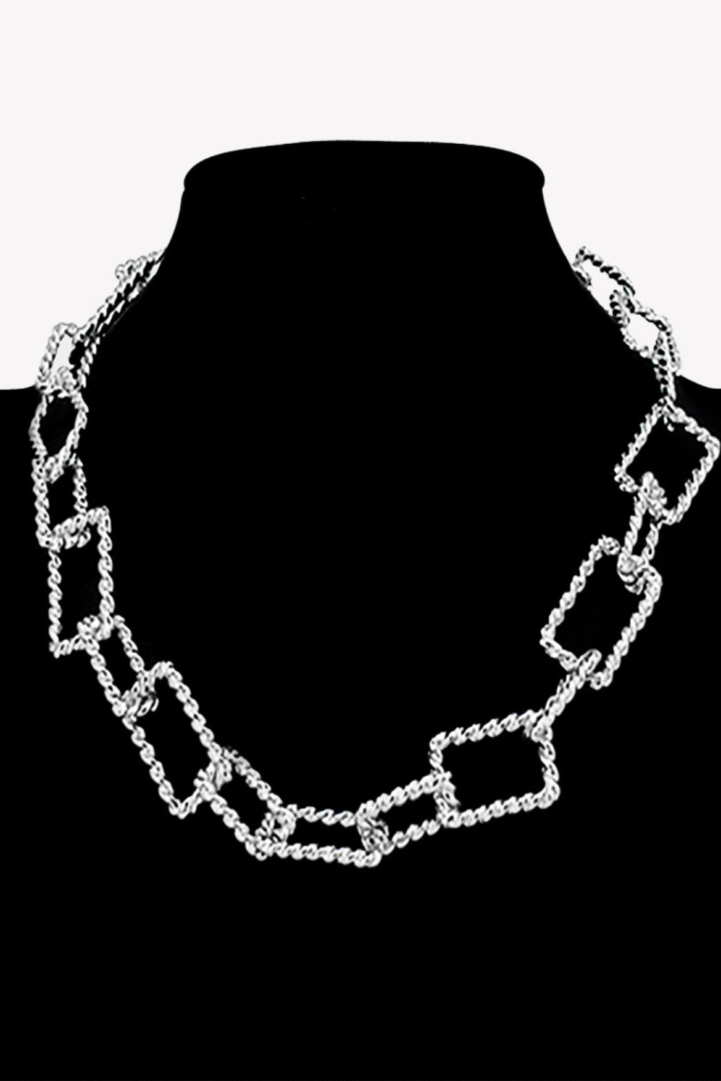 Rectangle Link Chain Necklace