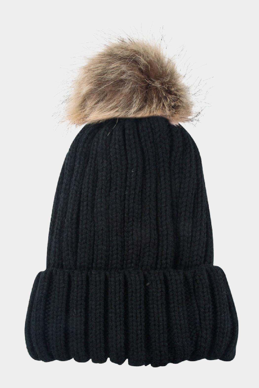 Faux Fur Pom Knit Beanie