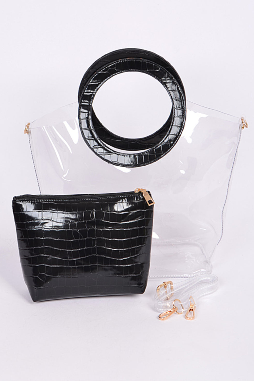 Clear Round Handle Bag - Embellish Your Life 