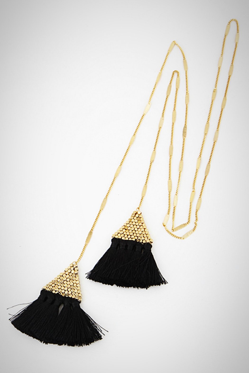 Triangle Tassel Lariat Necklace - Embellish Your Life 