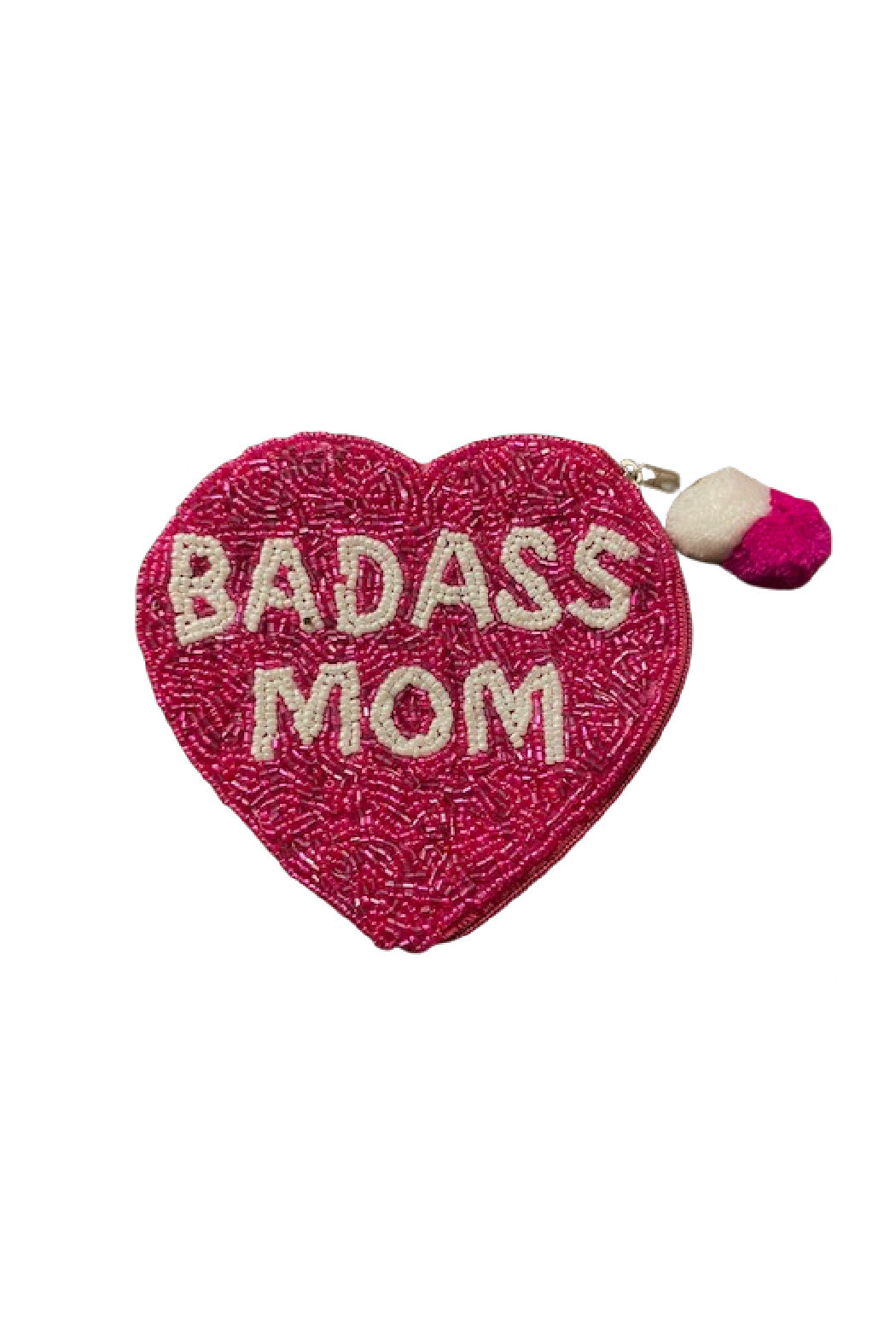 BAD ASS MOM Beaded Pouch Bag