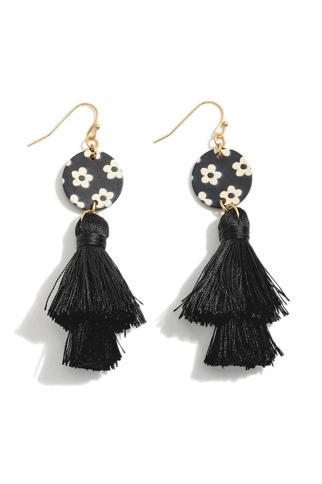 Floral Tassel Earrings