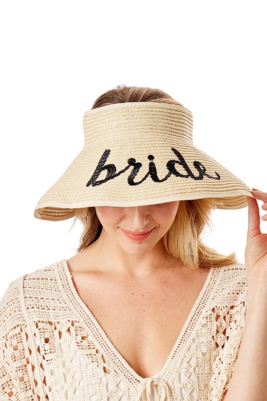 Embroidered Bride Visor