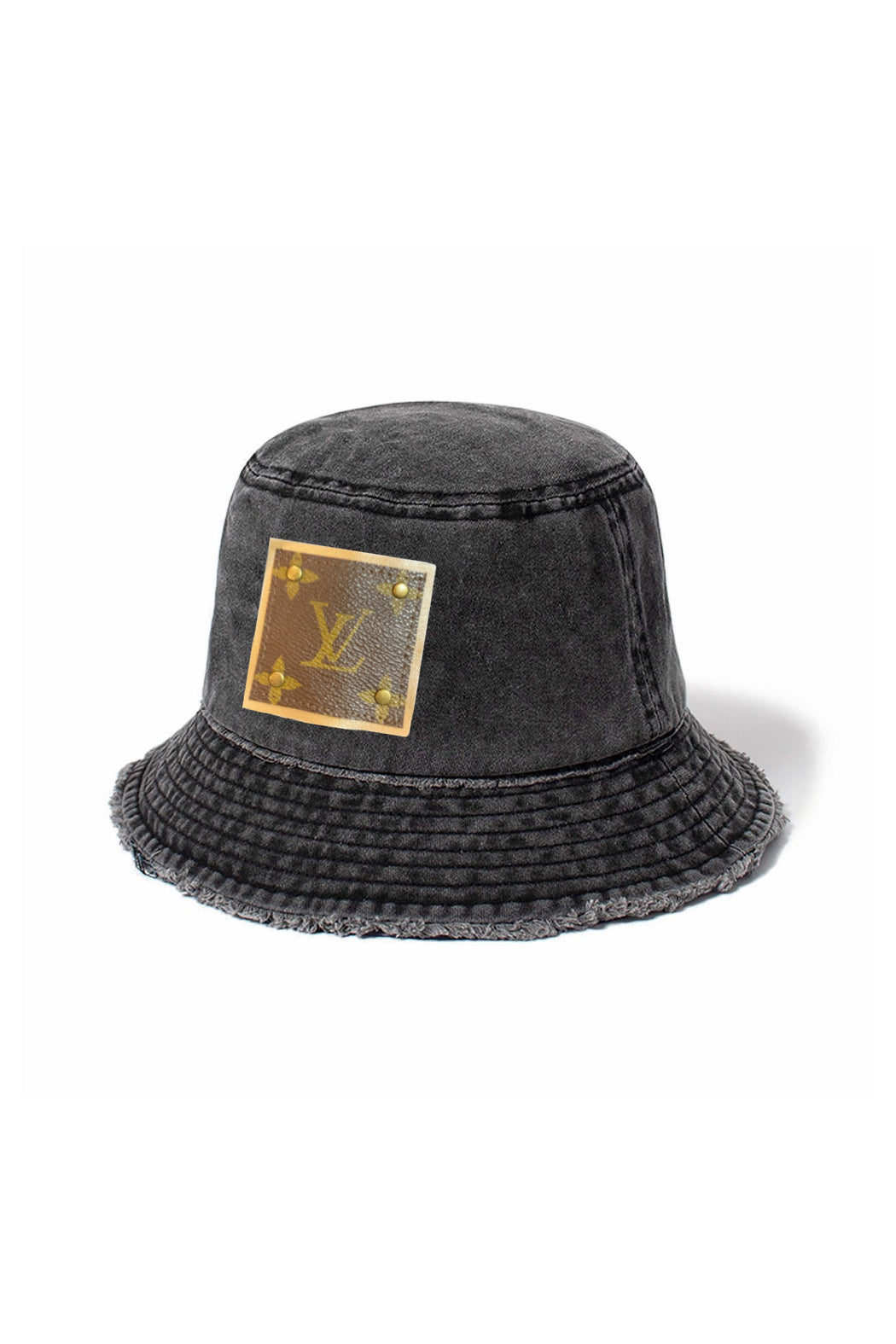 Upcycled Short Fringed Edge Bucket Hat