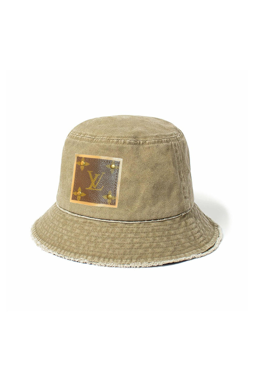 Upcycled Short Fringed Edge Bucket Hat