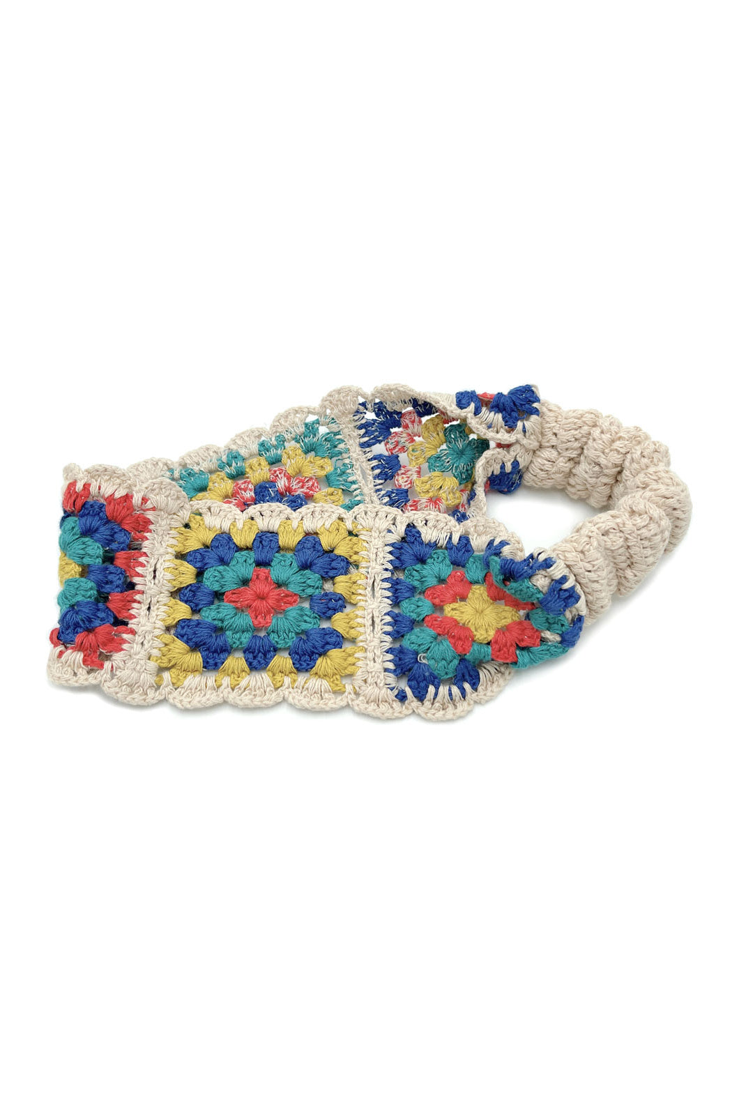 Ivory Crochet Squares Headband