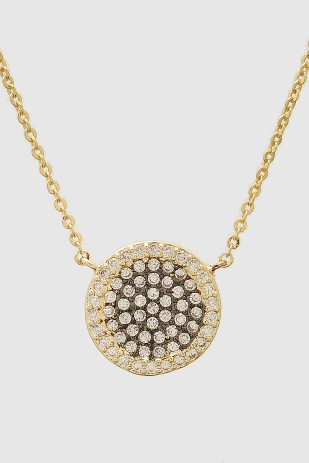 Pave Round Necklace - Embellish Your Life