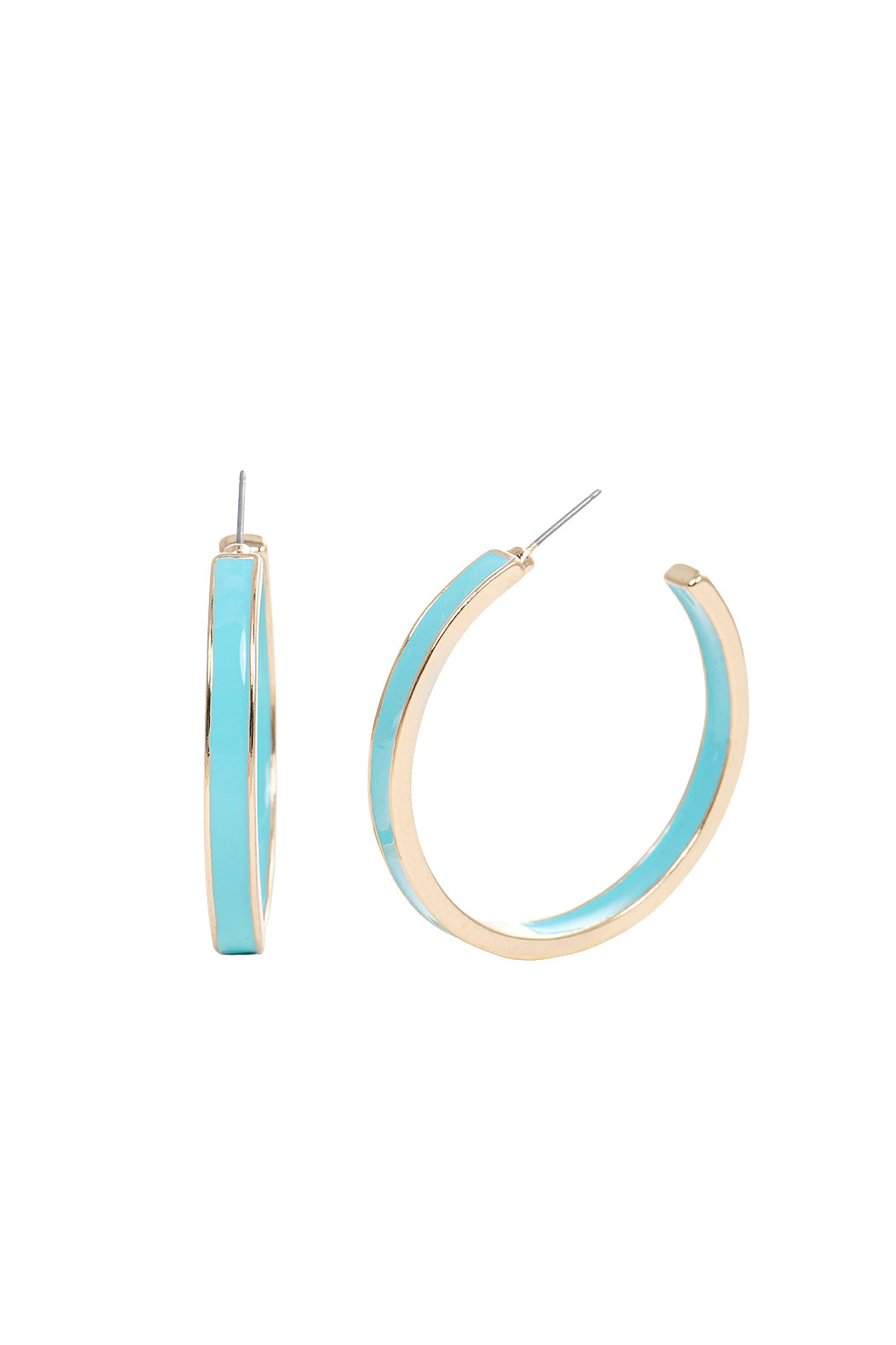 Enamel Hoop Earrings