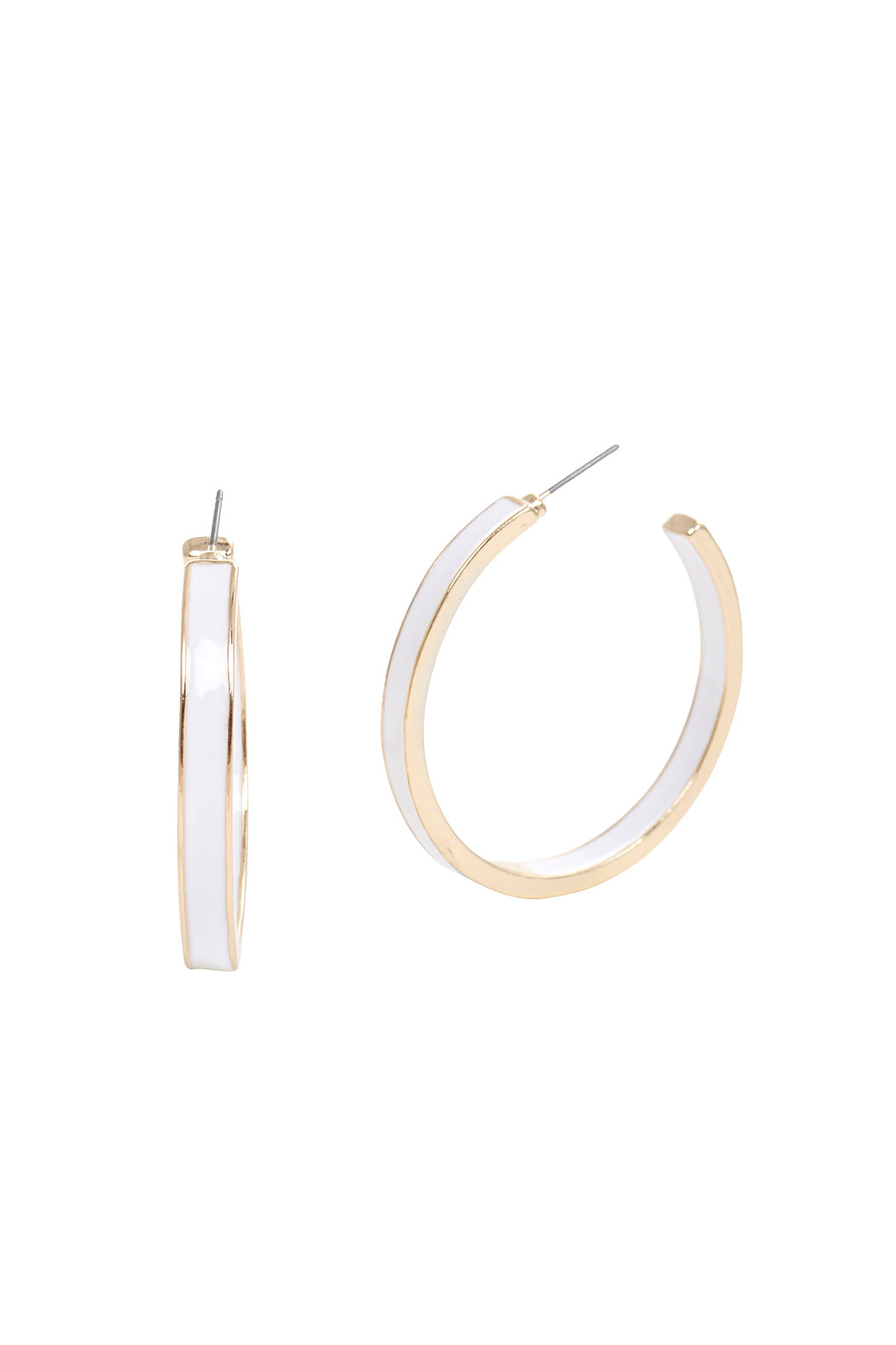 Enamel Hoop Earrings