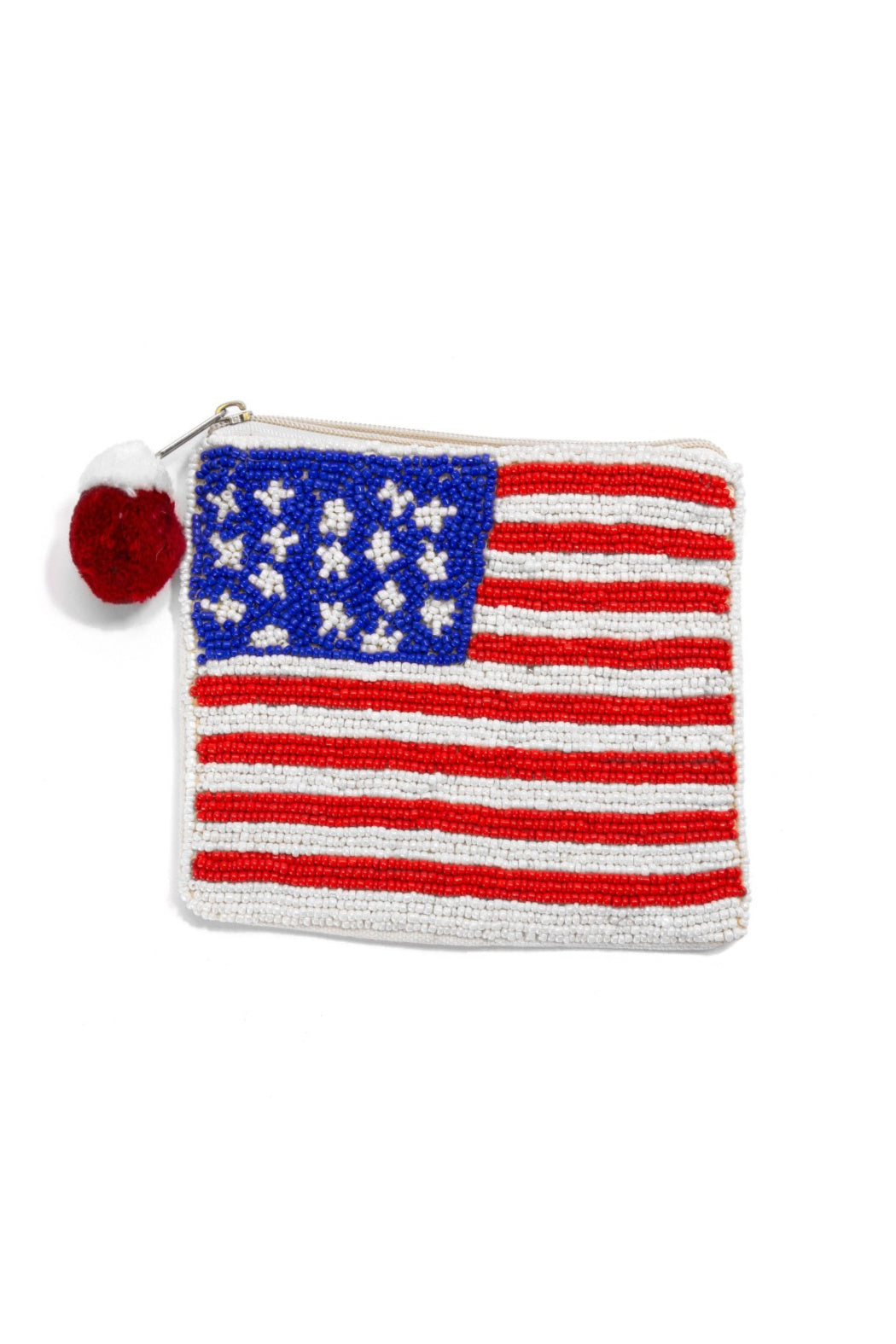 All American Beaded Pouch Bag