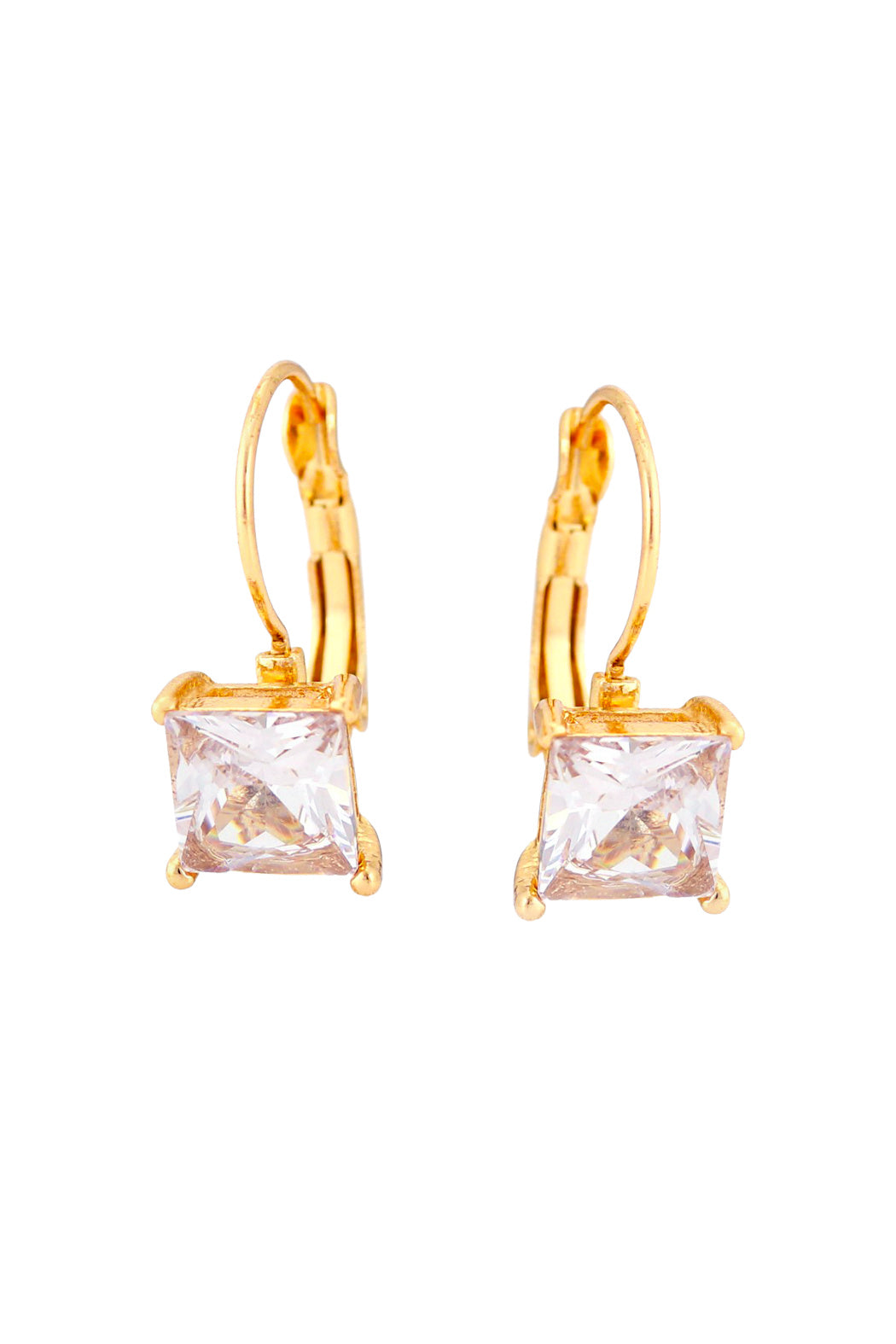 Sparkling Square Earrings