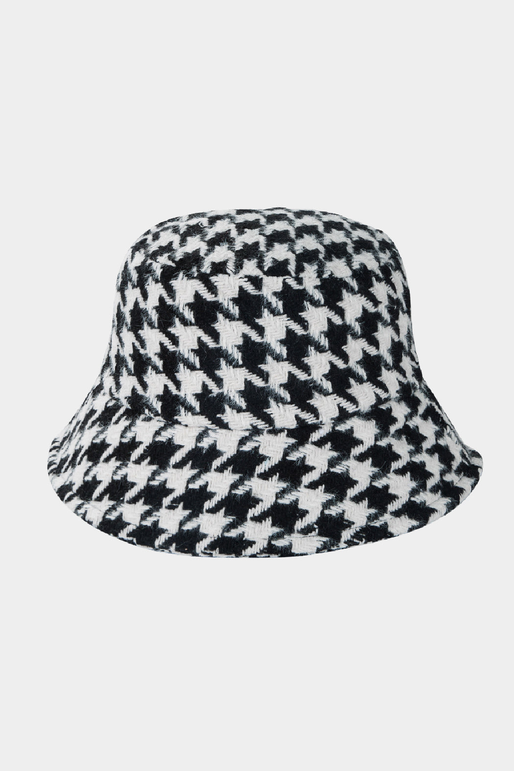 Houndstooth Pattern Plaid Bucket Hat