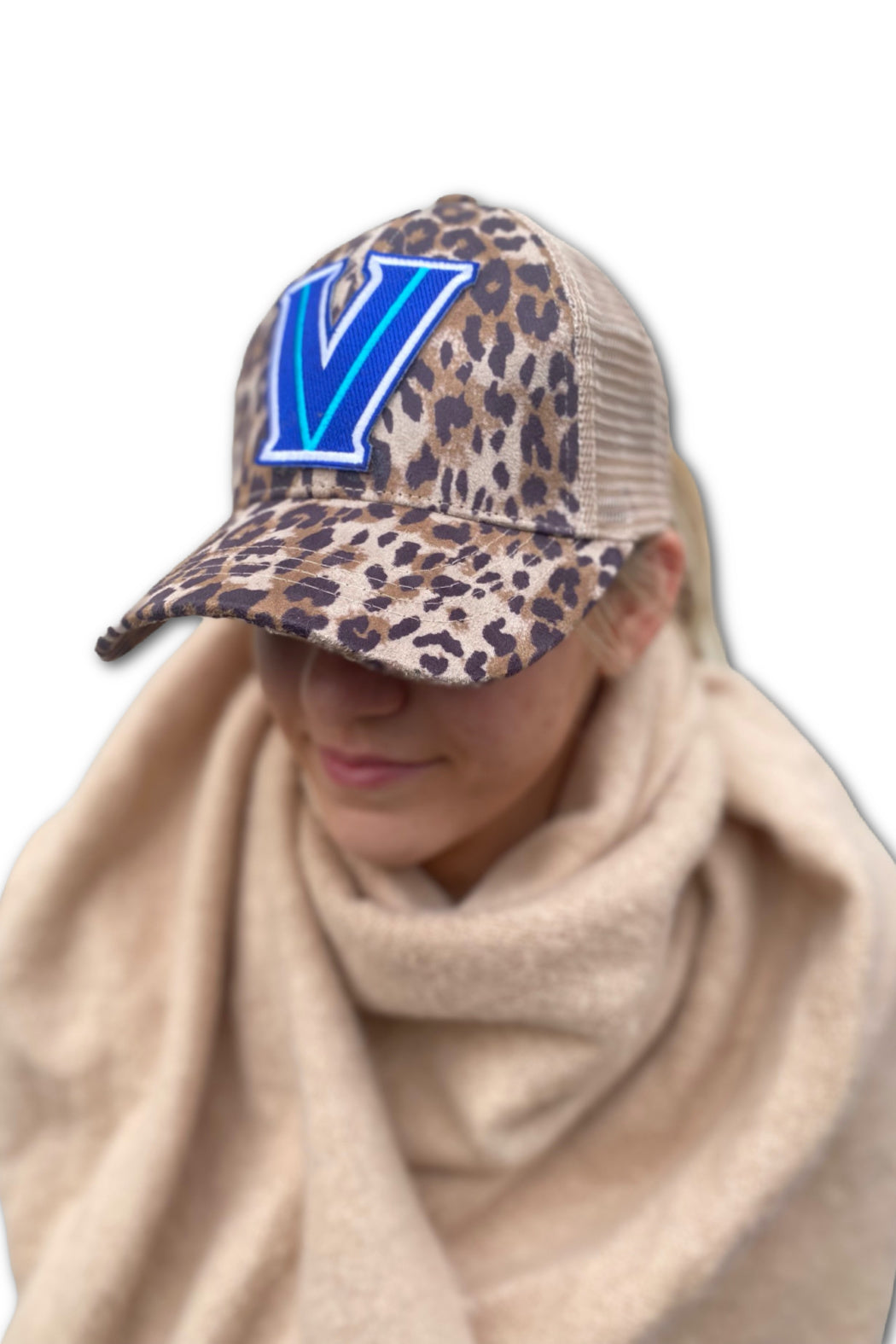 Leopard Patched Criss Cross Cap