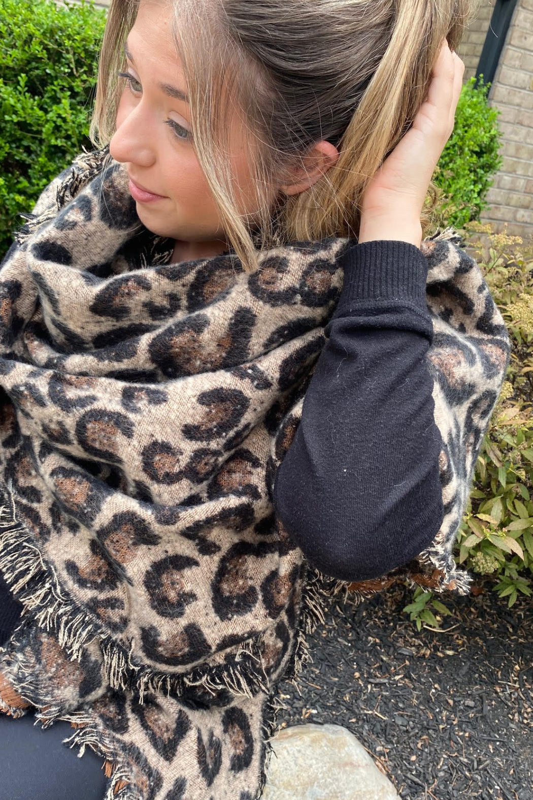 Oversized Leopard Knit Scarf - Embellish Your Life