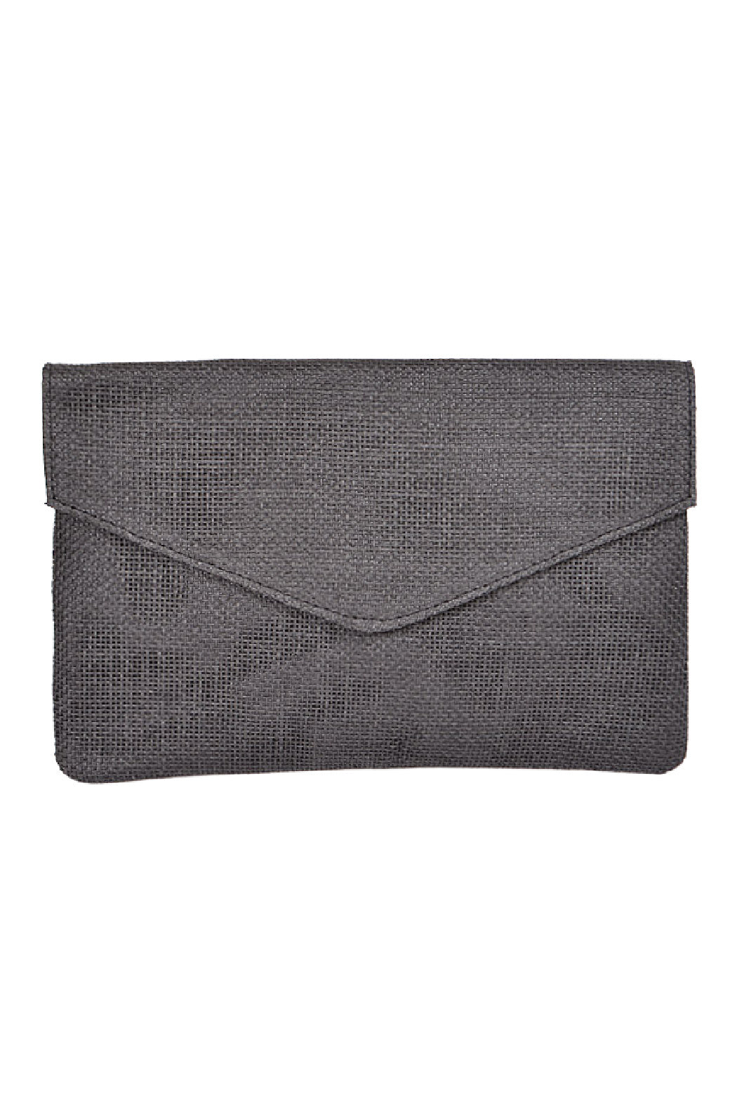 Linen Look Clutch Crossbody Bag