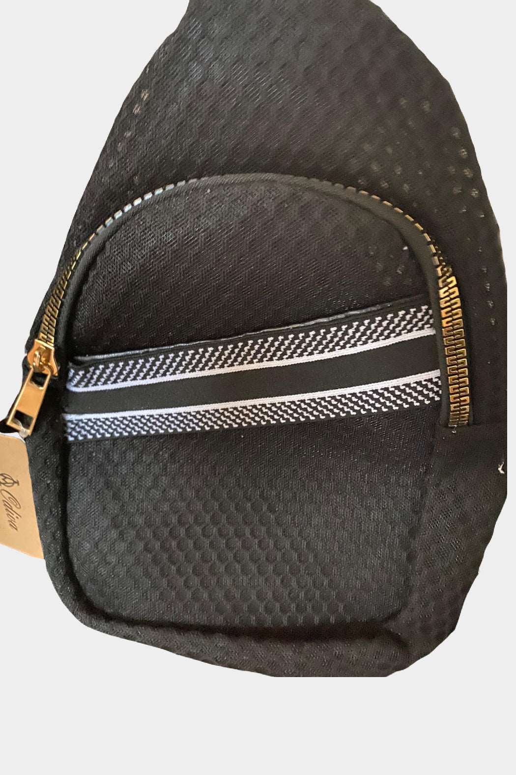 Trimmed Mesh Sling Bag - Embellish Your Life