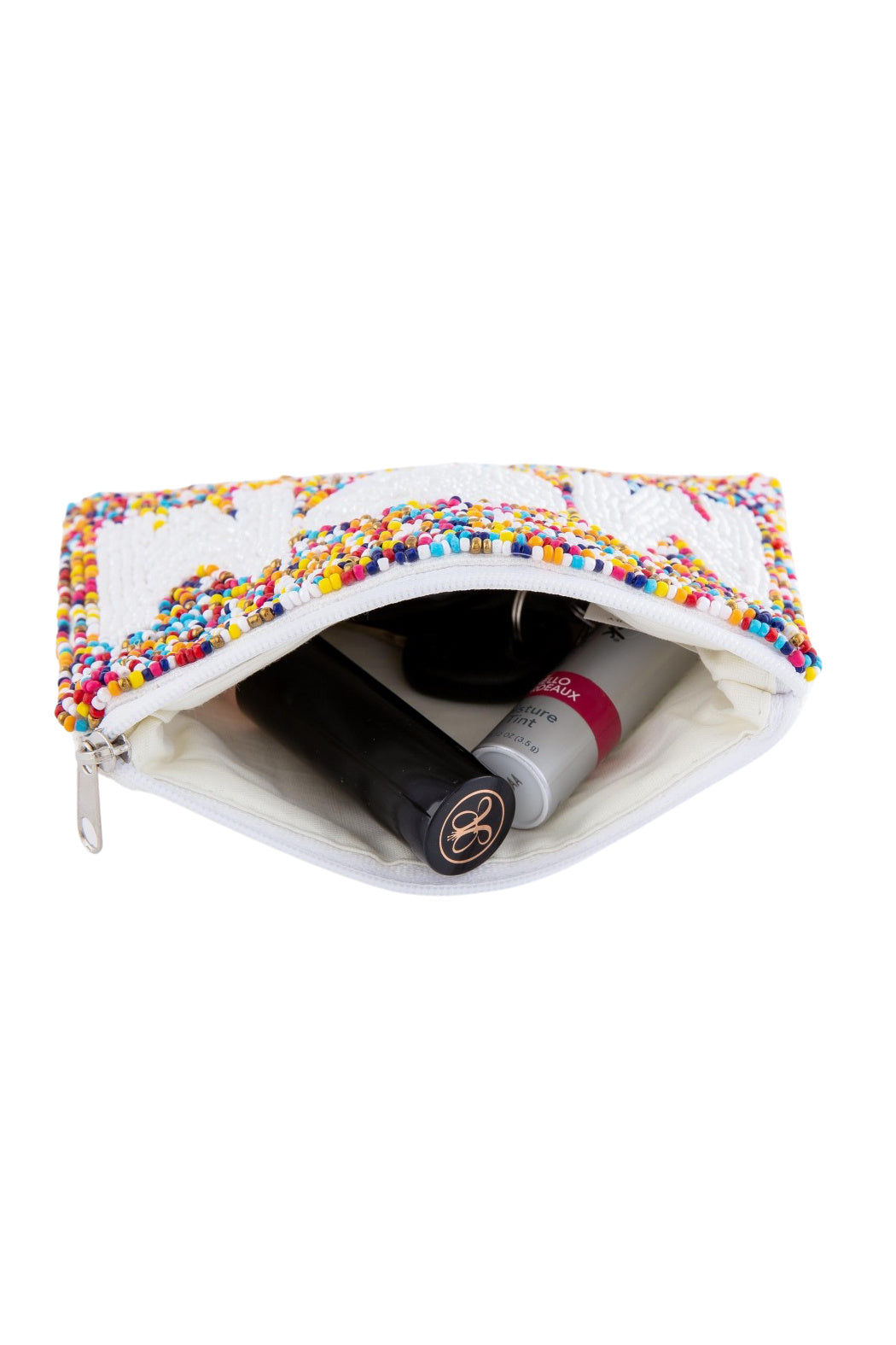 Confetti MOM Beaded Pouch Bag