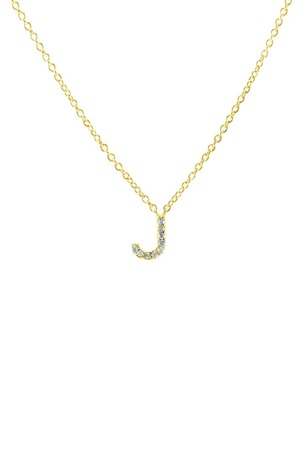 Block CZ Initial Necklace - Embellish Your Life