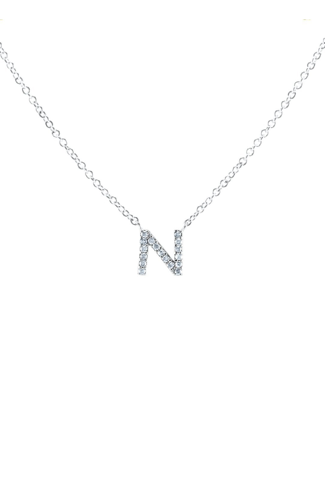 Block CZ Initial Necklace - Embellish Your Life 