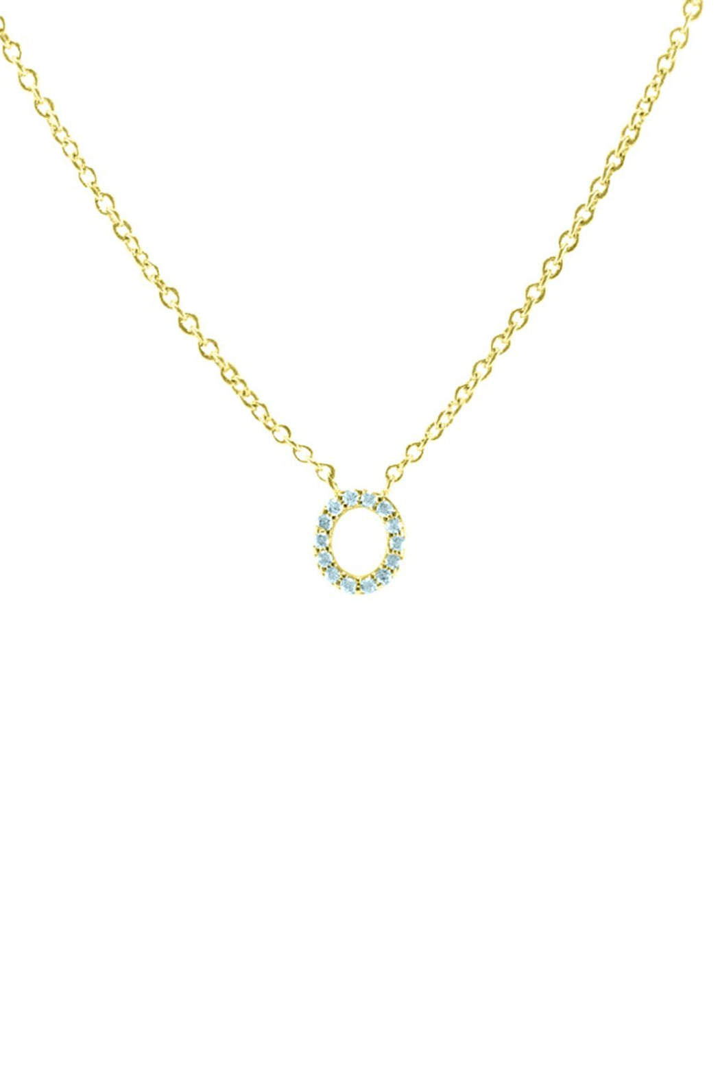 Block CZ Initial Necklace - Embellish Your Life 