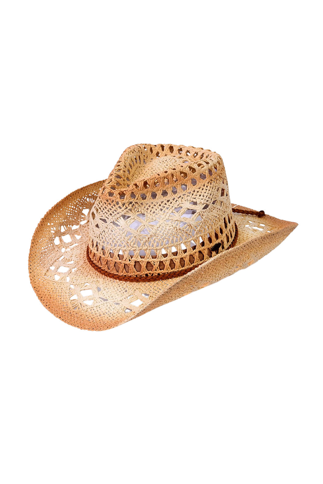 Ombre Open Weave Cowboy Hat