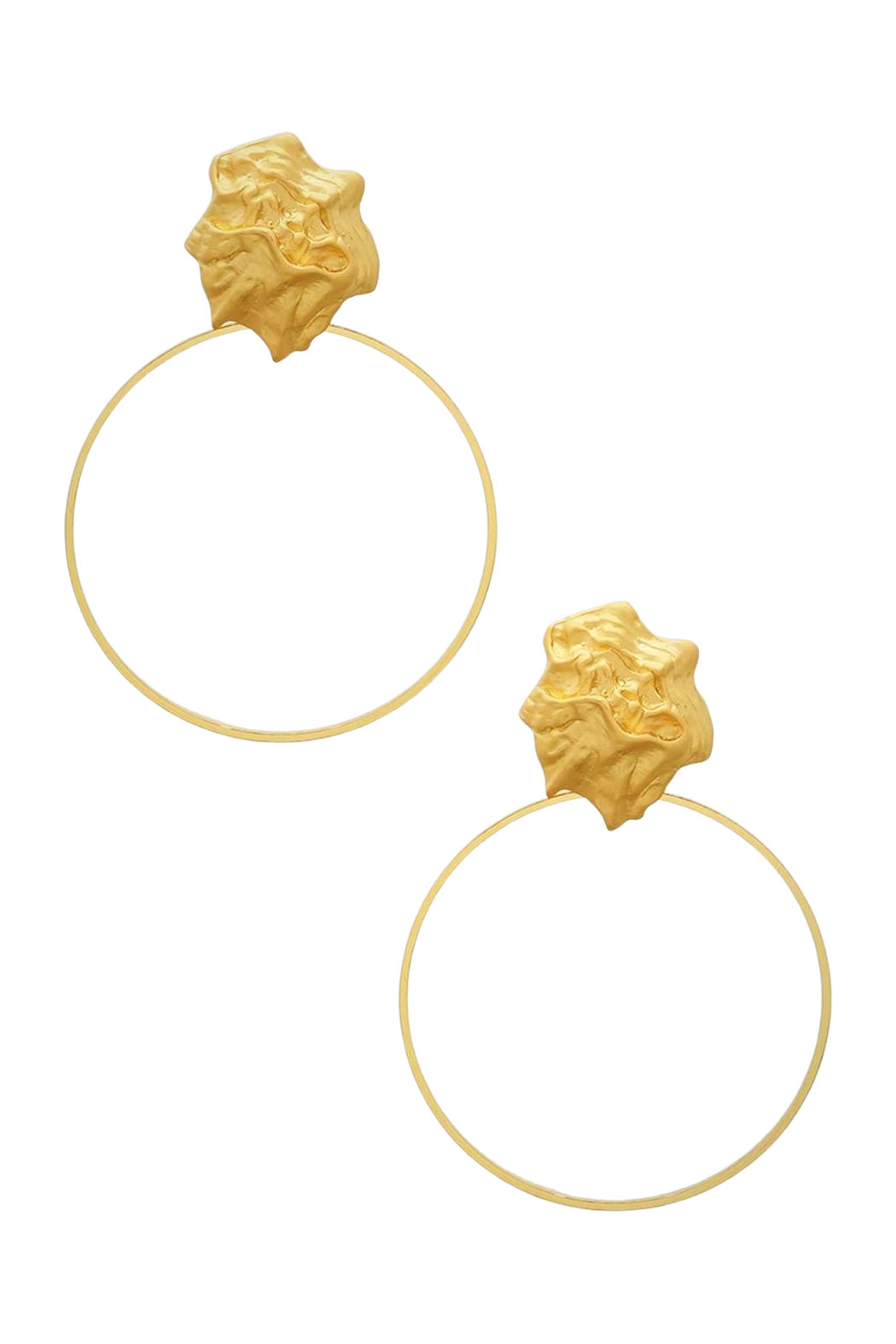 Golden Nugget Hoop Earrings