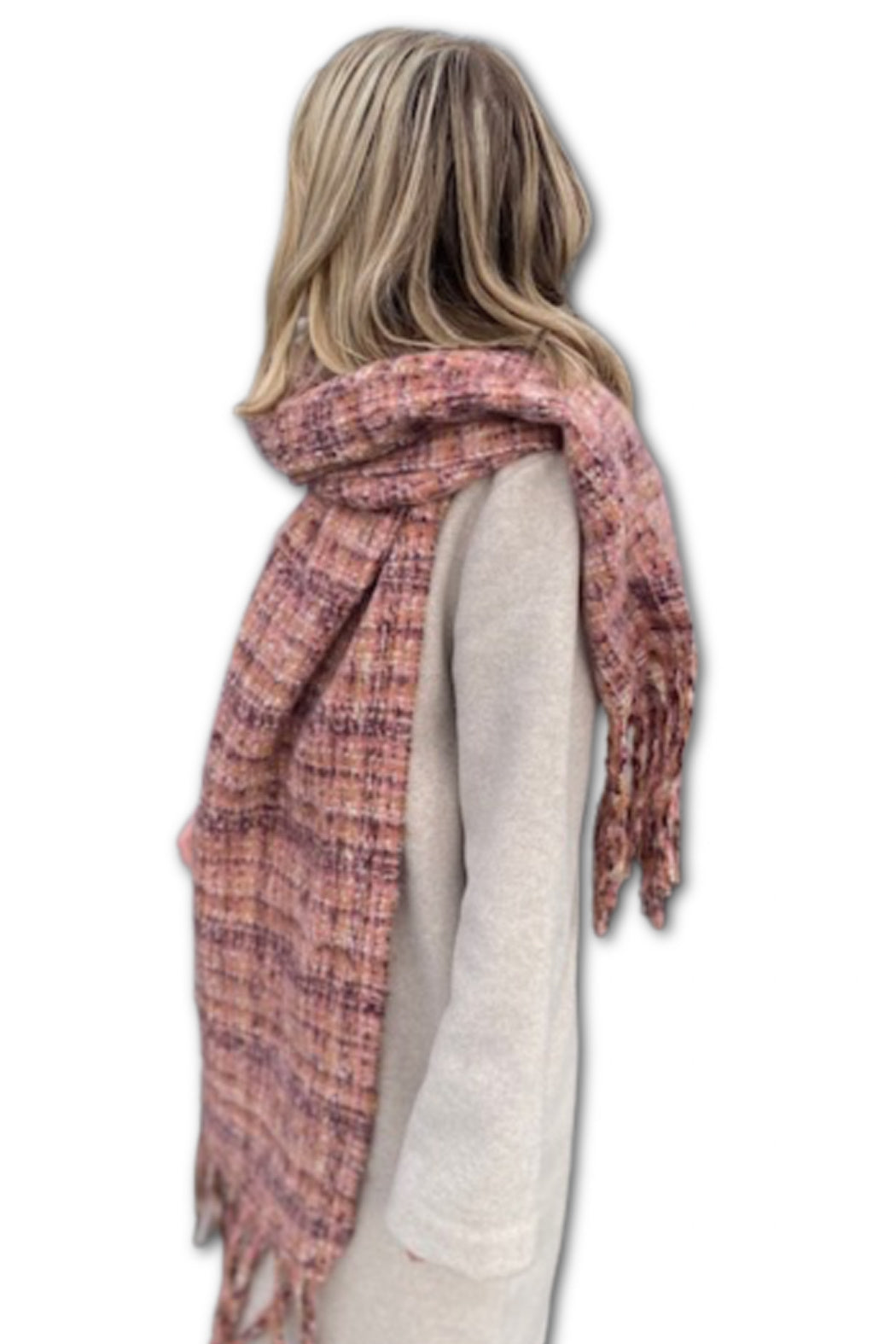 Pink Weave Scarf