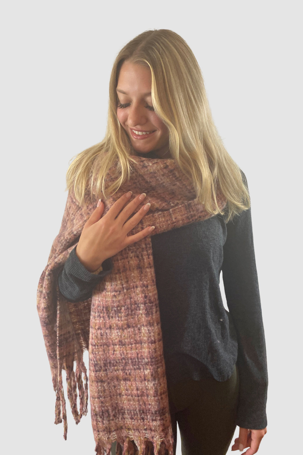 Pink Weave Scarf