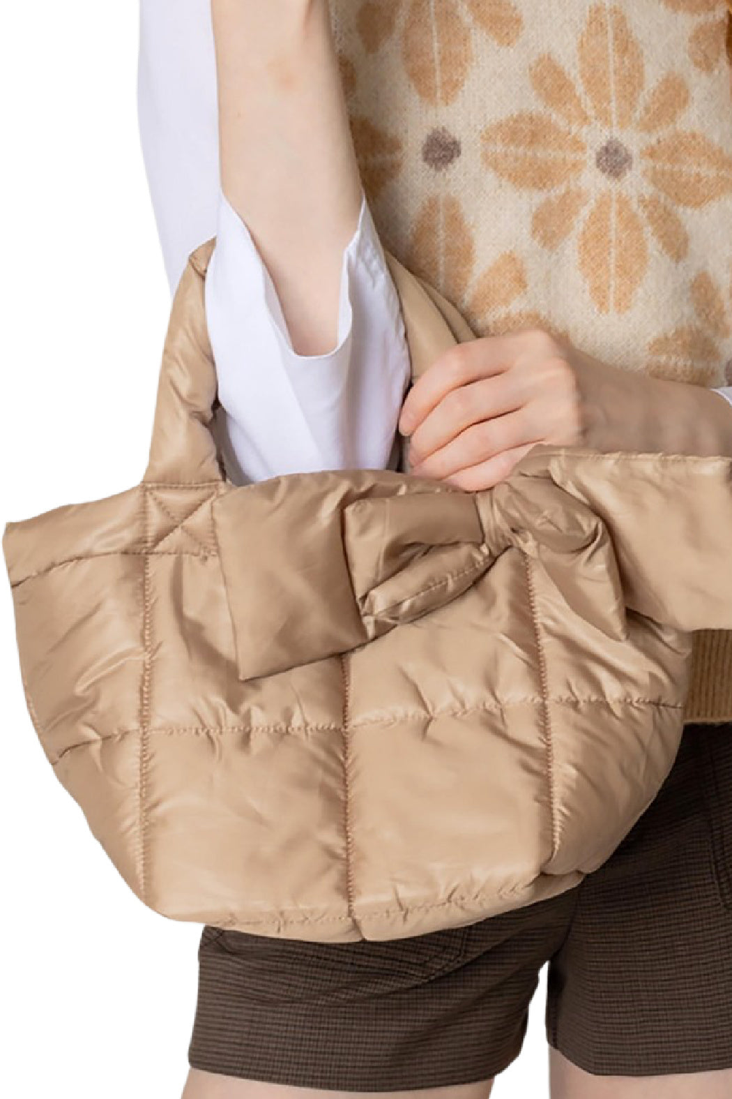 Puffer Satchel Crossbody Bag