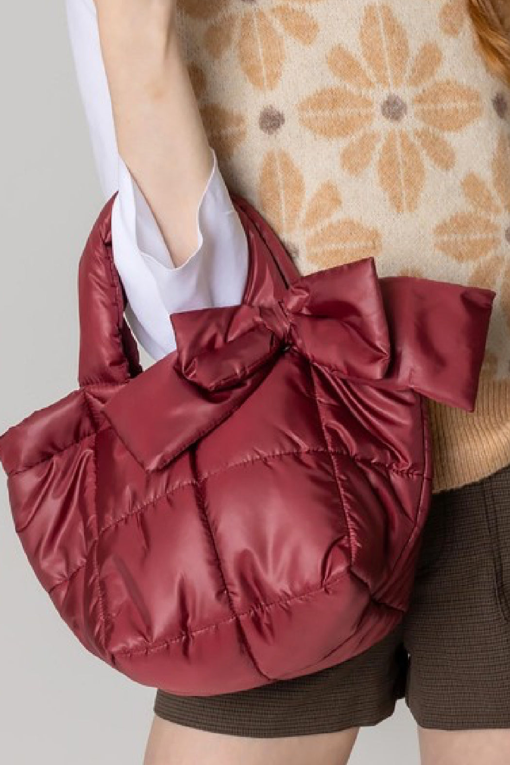 Puffer Satchel Crossbody Bag