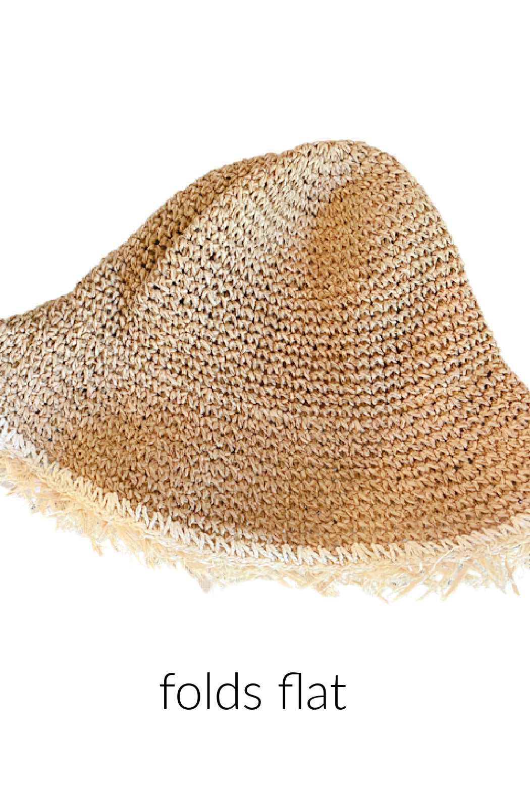 Frayed Edge Straw Bucket Hat