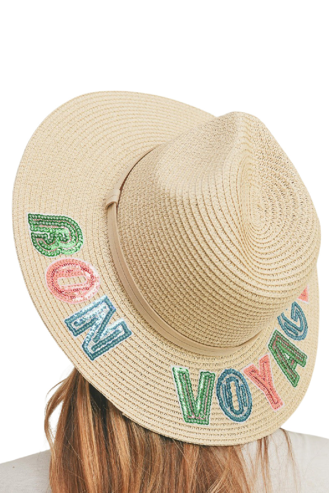 Straw Sequin Bon Voyage Panama Hat