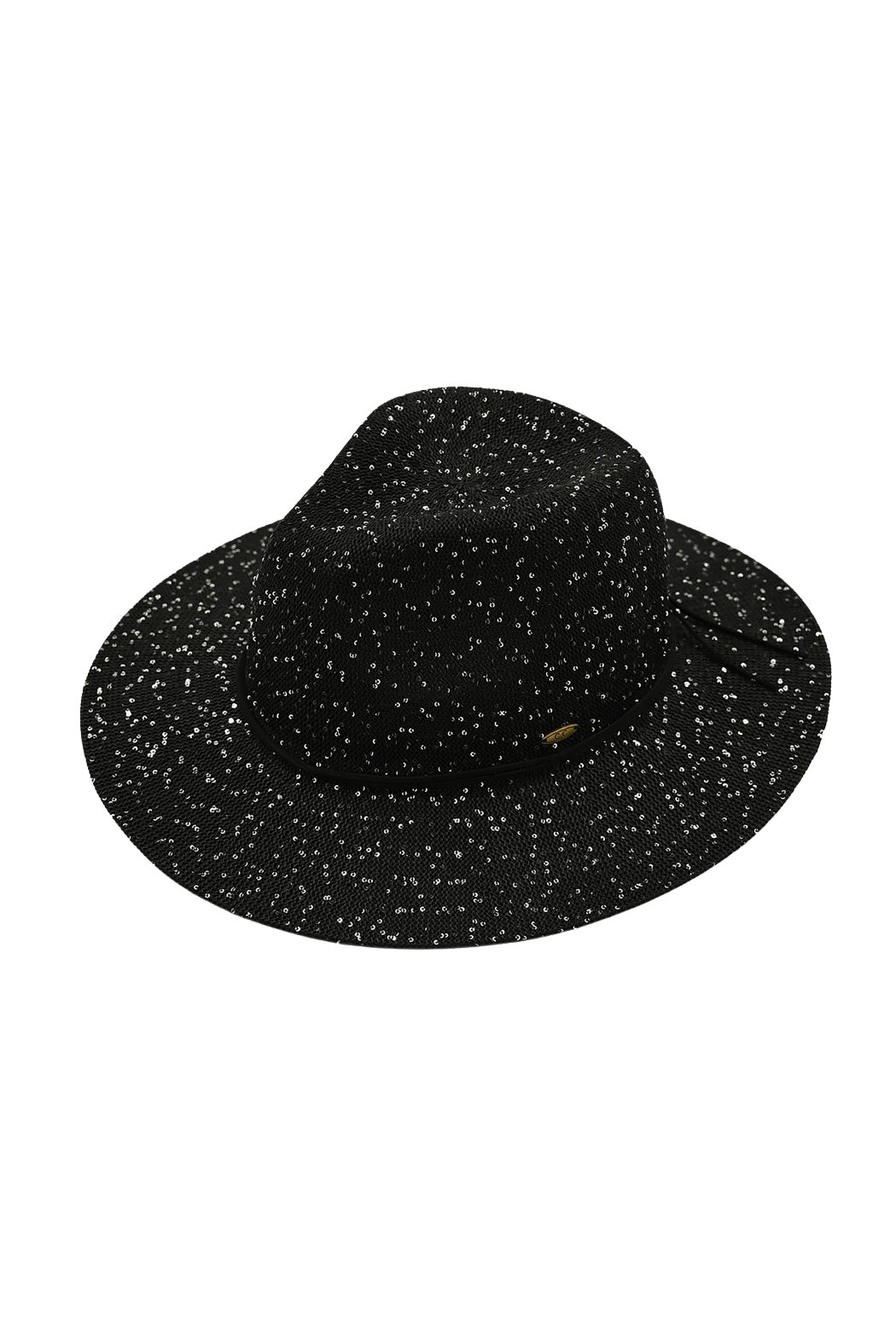 Knit Sequin Panama Hat