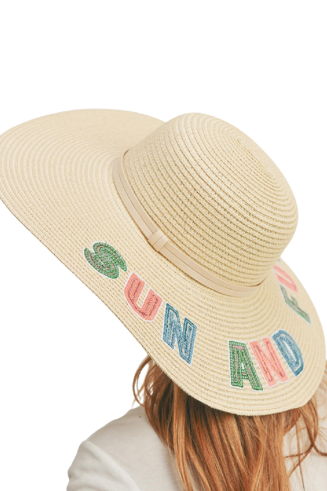 Straw Sequin Sun and Fun Sun Hat