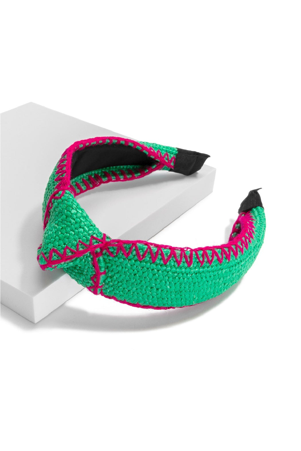 Stitched Straw Headband